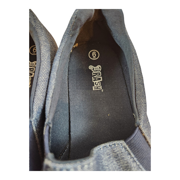 Brash womens sz 6 comfort shoes blue slip on with knot casual - Picture 11 of 12